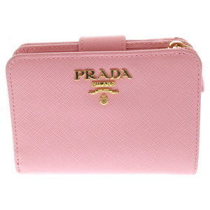 Prada Saffiano Wallet Pink Leather